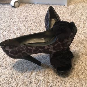 Black Leopard Print Heels